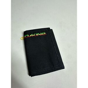 Dakine Vert Rail Wallet 5 slots ID Window Black Coin Zip Embroidered Logo EUC